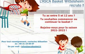 L'ASCA Basket recrute !